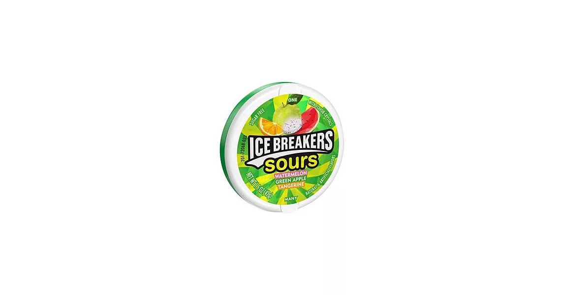 美國【ICEBREAKERS】爆酸水果糖-綠盒(42g)