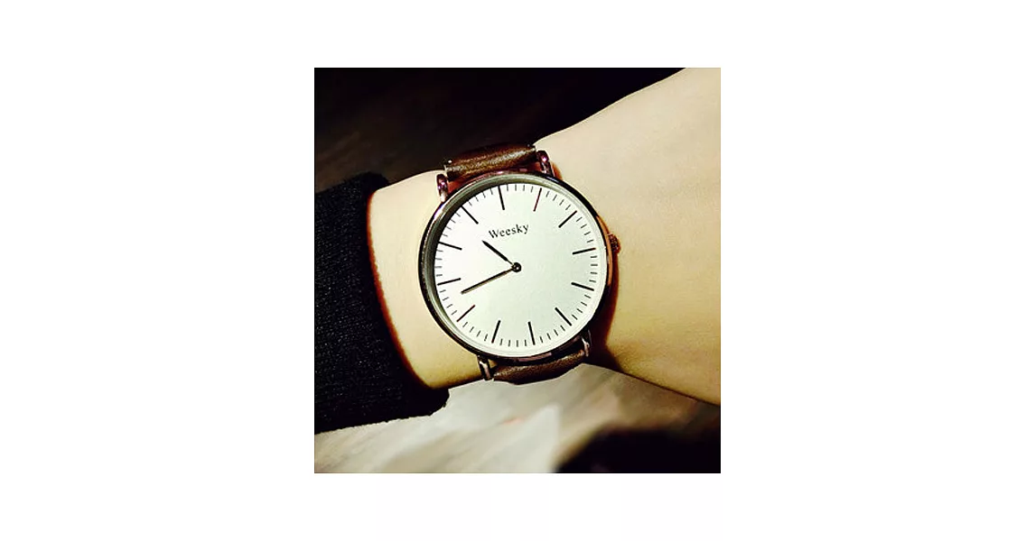 Watch-123 咖啡一號店-文青潮流時尚復古簡約手錶 (4色任選)褐色