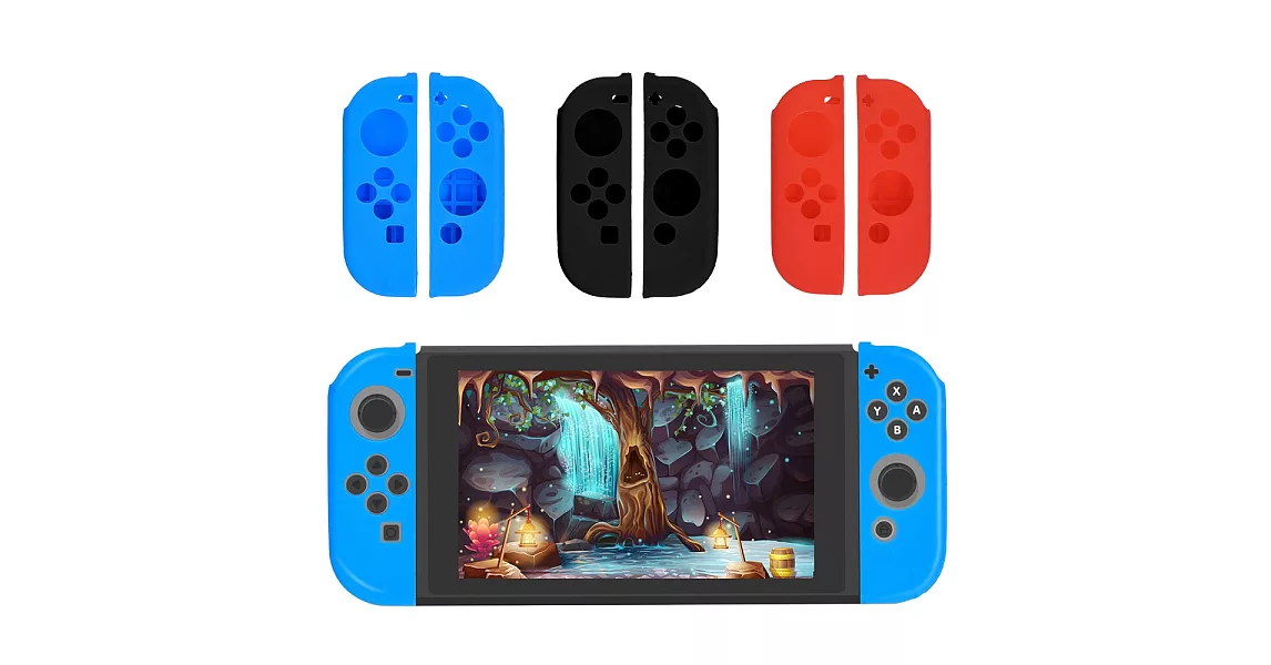 Nintendo 任天堂Switch Joy-Con搖桿手把保護套(紅)