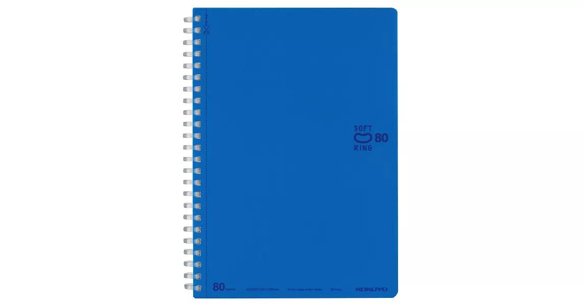 KOKUYO Soft線圈點線筆記本B5(80枚)-深藍