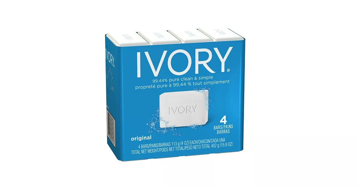 美國 IVORY清新香皂(113g/4oz) ×4入