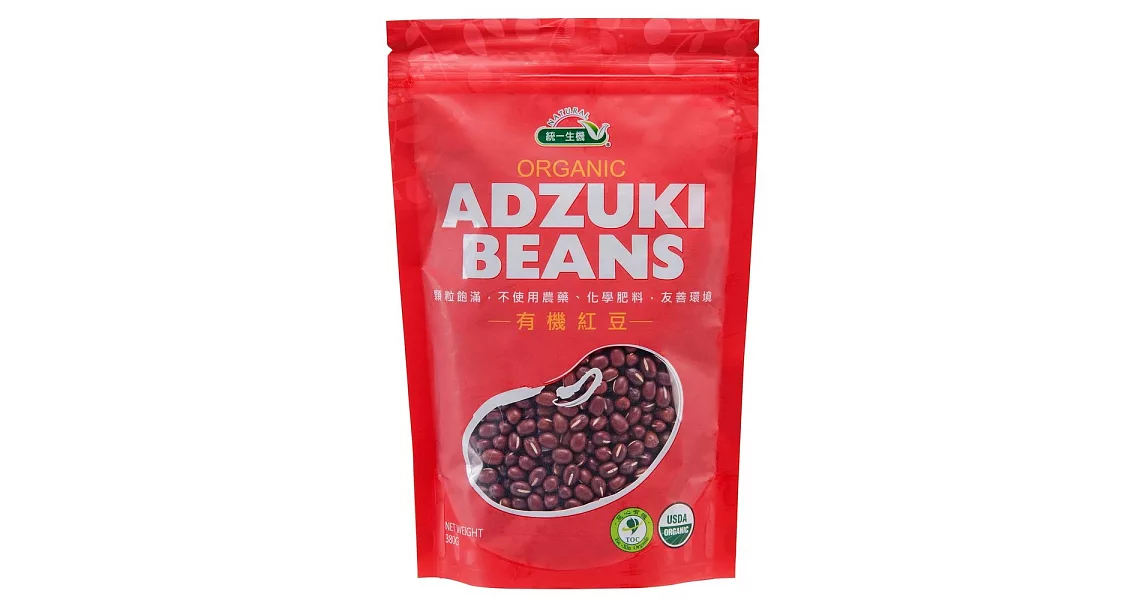 【統一生機】有機紅豆380g/包