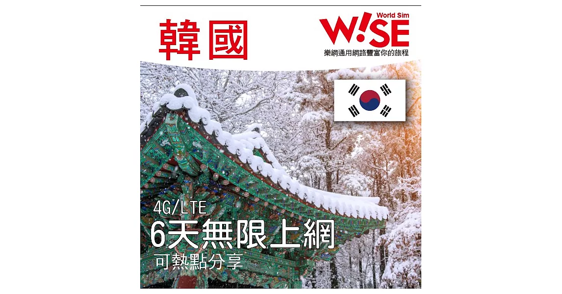 Wise-sim樂網通韓國6天吃到飽上網卡