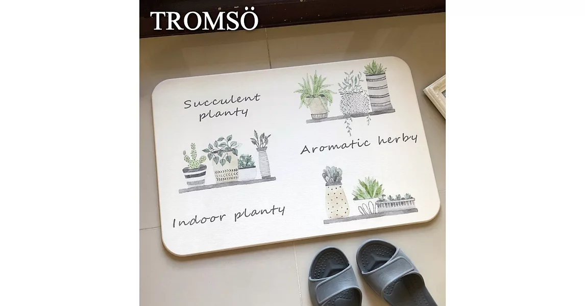 TROMSO珪藻土厚實吸水地墊-北歐小盆栽