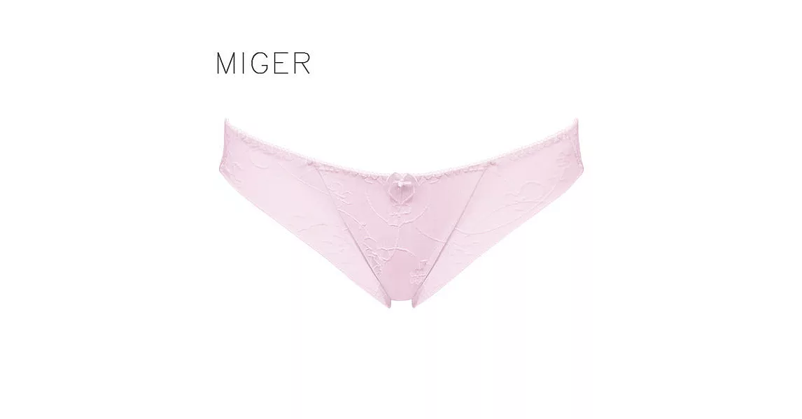 [MIGER密格內衣]粉嫩花紋低腰三角內褲-台灣製- (編號：8516)FREE粉紫