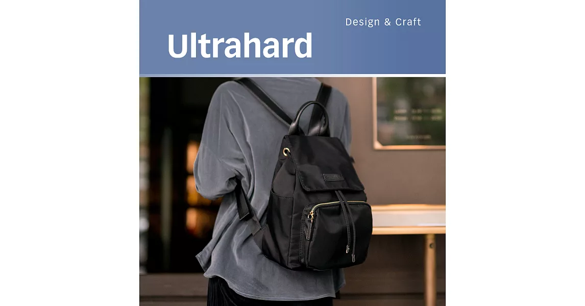 Ultrahard 防潑尼龍後背包(黑)