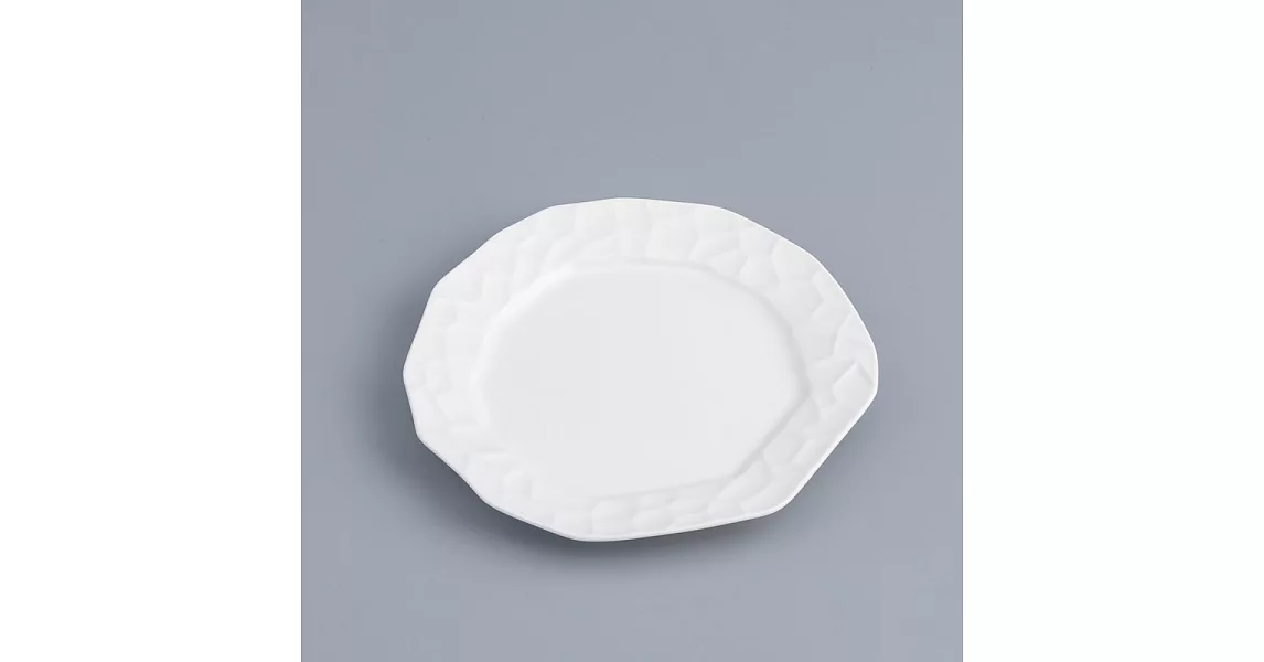 【WAGA】歐式陶瓷圓盤/靜白浮雕/龜甲/21cm