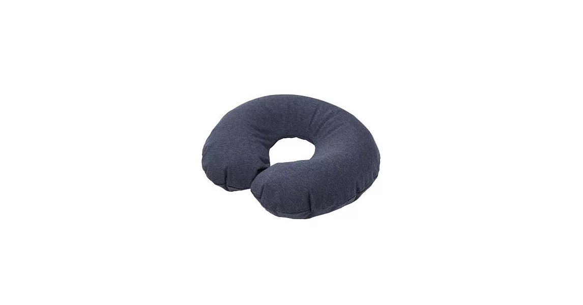 [MUJI無印良品]棉天竺攜帶用頸枕/雜深藍.約37x45cm