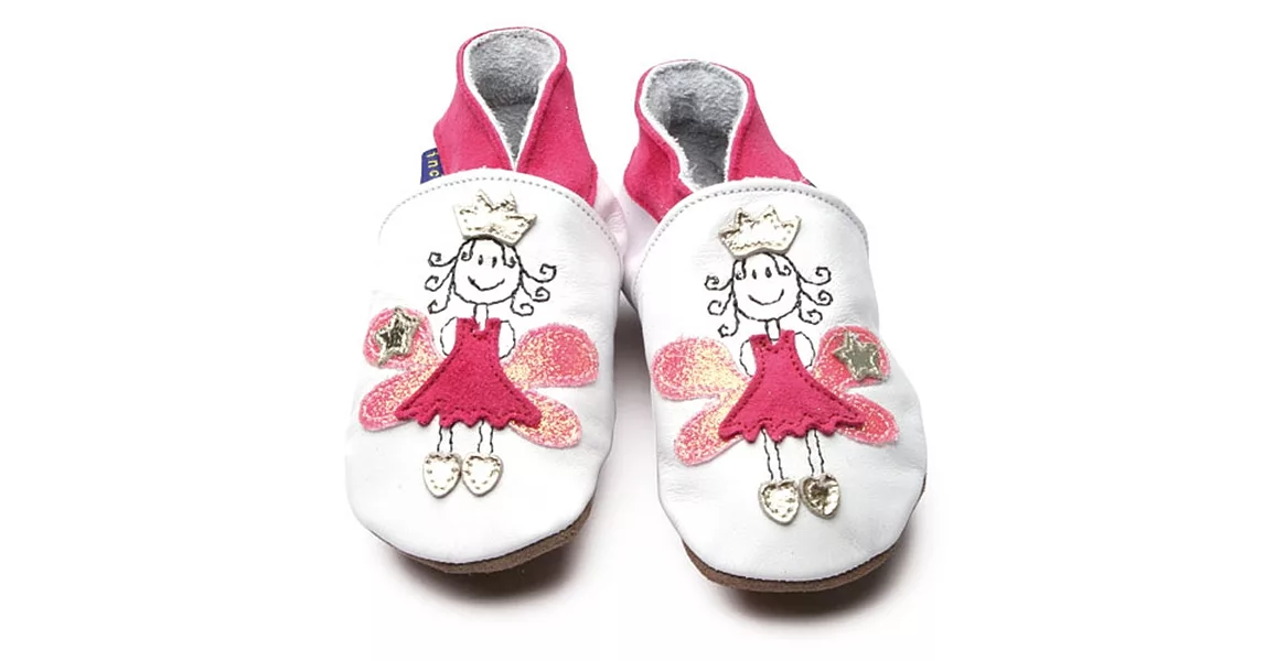 英國Inch Blue -英國手工學步鞋禮盒Fairy princess white-pink(18~24M)