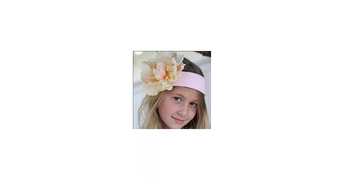 美國Gigis手工花朵髮帶，繽紛又時尚，0-2歲-Sassy Headband-Pink！