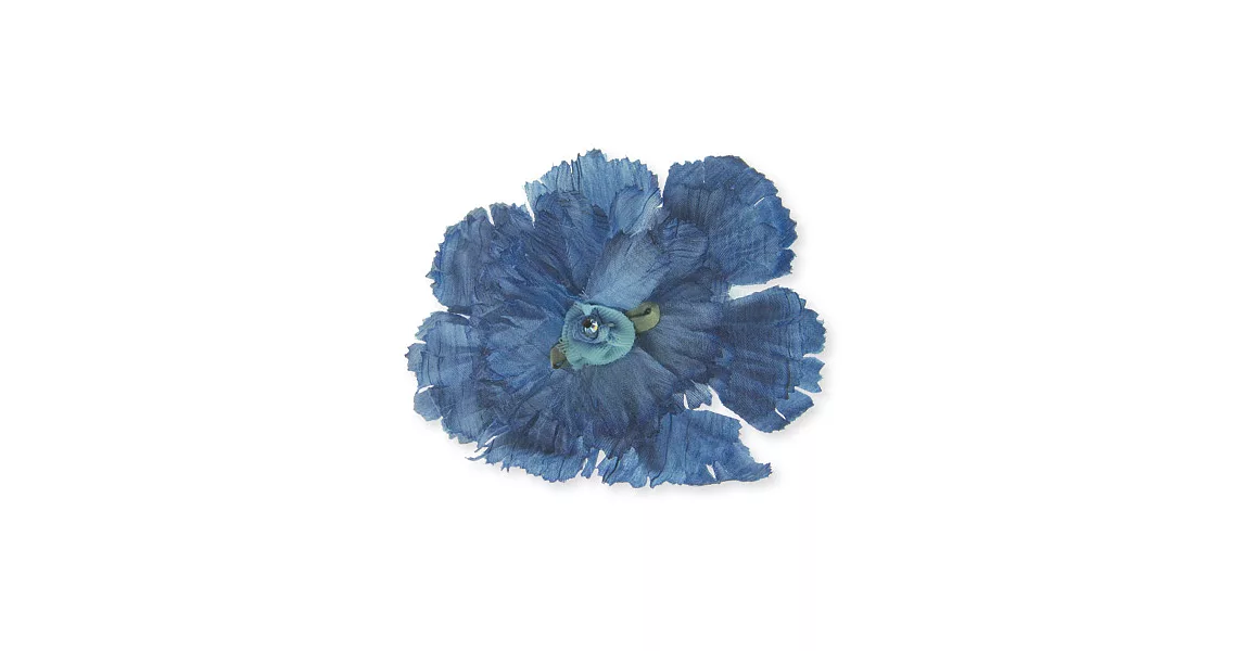 美國製Faigie手工花朵髮帶-亮片藍五層花-加大款