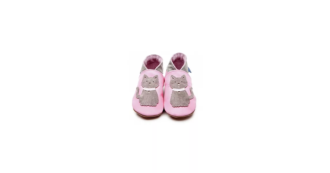 英國製Inch Blue -手工鞋學步鞋禮盒-Meeow Baby pinkgrey(12~18M)