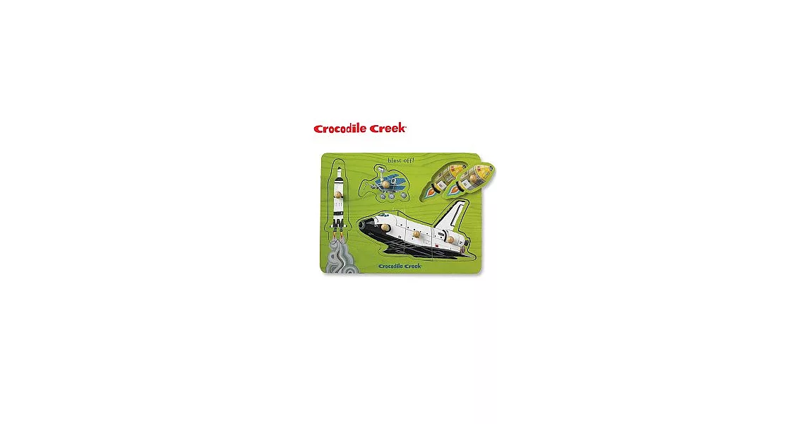 【Crocodile Creek】寶寶木製拼圖(太空世界)