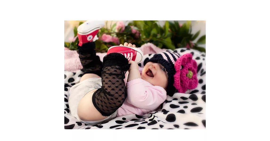 澳洲Huggalugs創意手襪套蕾 絲系列Licorice Black，時尚實惠的選擇！0-1歲