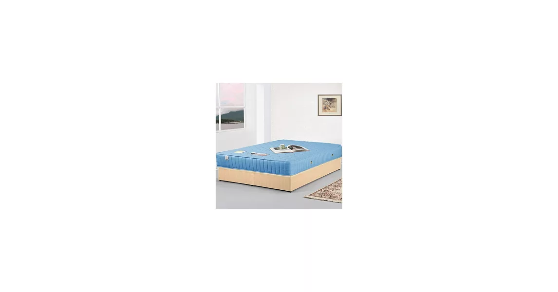 《Homelike》麗緻6尺床台+獨立筒床墊-雙人加大(白橡木紋)