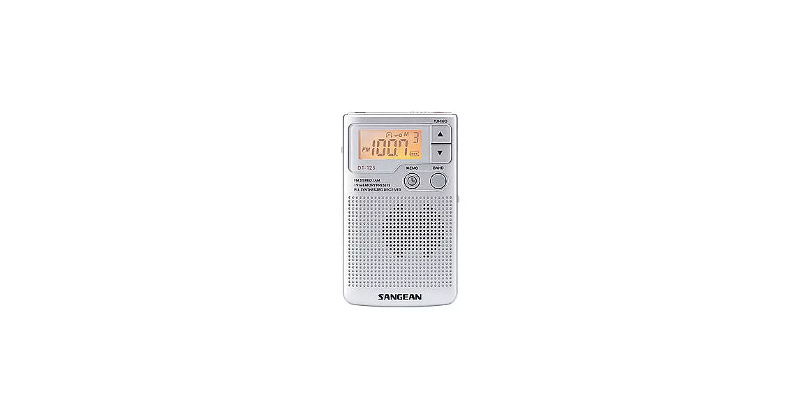SANGEAN 二波段DT-125數位式口袋型收音機                              銀