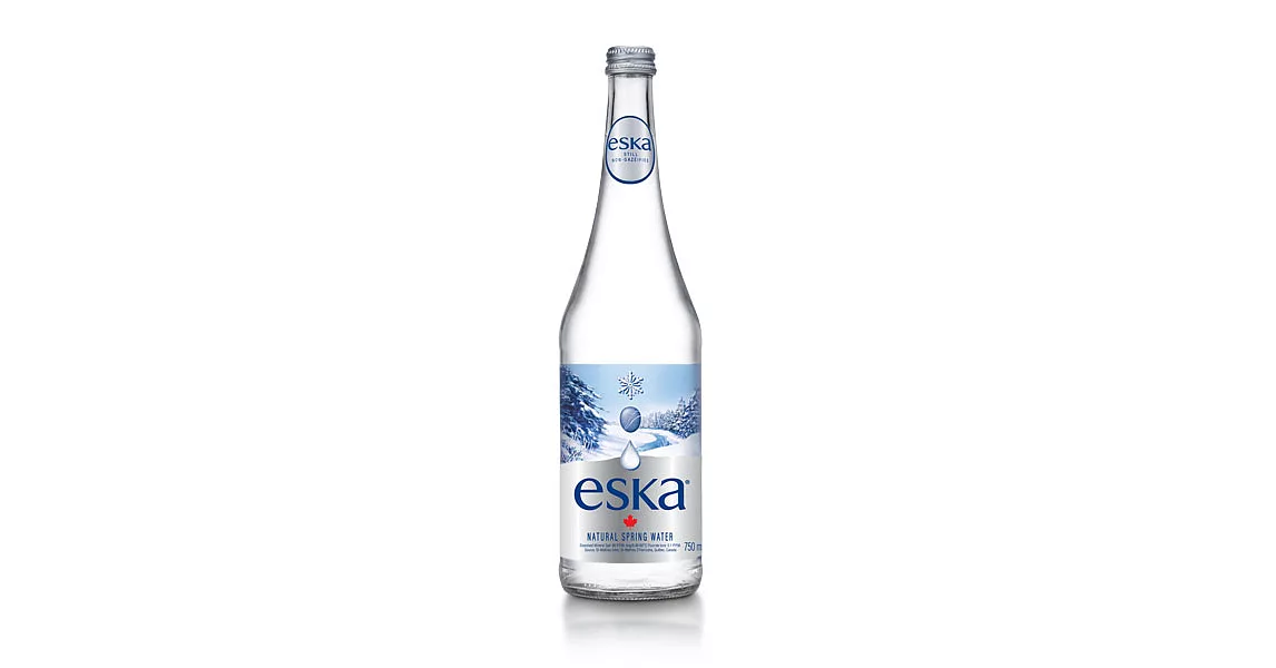 加拿大eska愛斯卡天然冰川水玻璃瓶 750mlx12瓶 (箱)