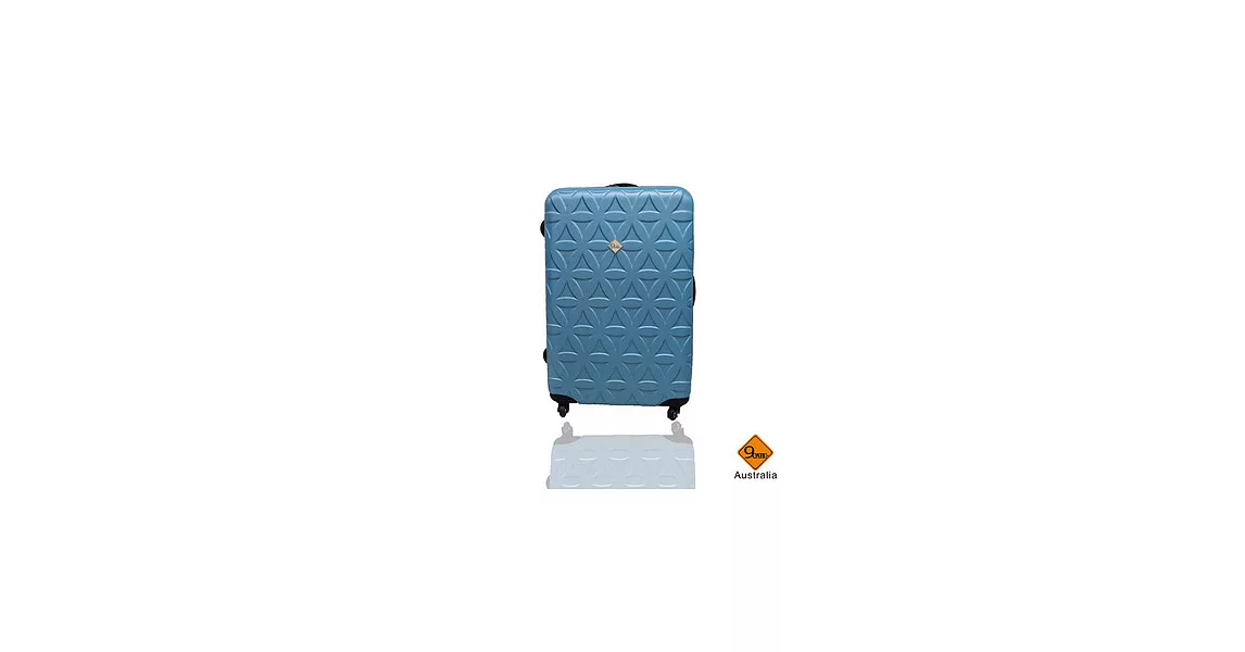 Miyoko時尚花系列-ABS霧面輕硬殼旅行箱-土耳其藍。加大加厚28吋
