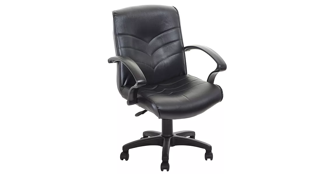 【GXG 傢俱】透氣舒適皮革辦公椅/電腦椅 舒適TW系列 TW-1007 黑色