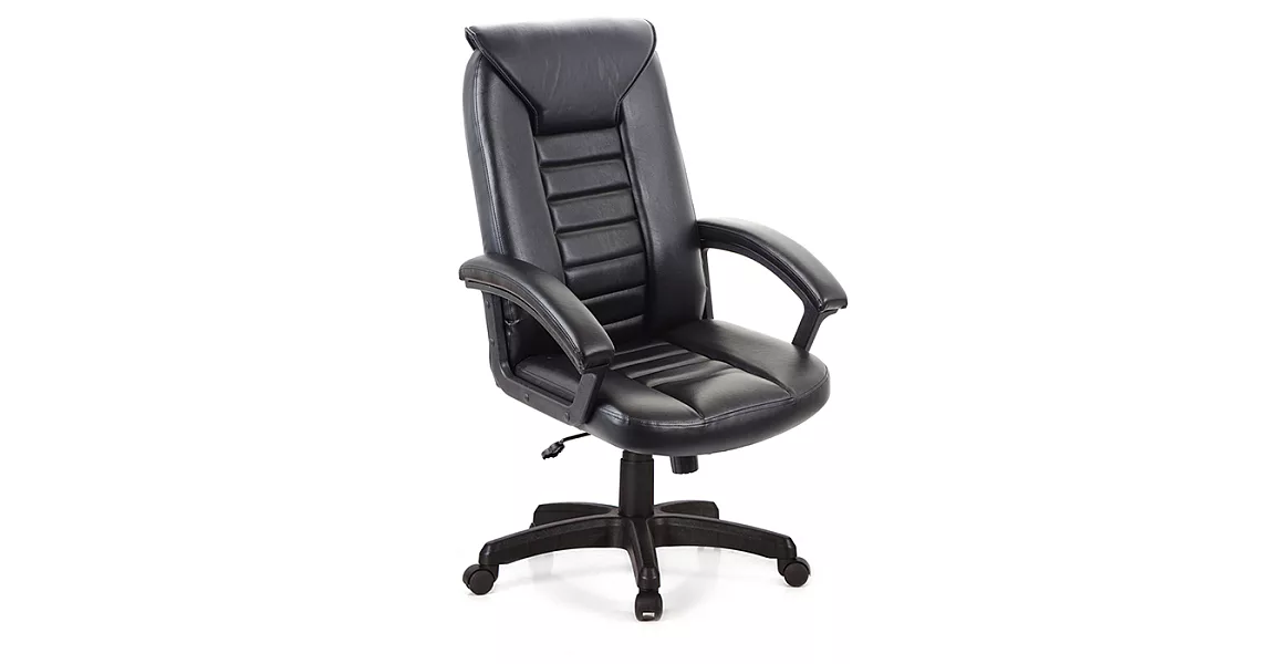 【GXG 傢俱】透氣舒適皮革辦公椅/電腦椅 舒適TW系列 TW-1032 黑色