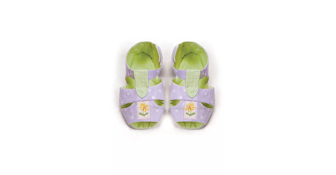 美國Bunnies By The Bay海灣兔，紫小兔棉布小涼鞋，Bloom’s Sweet Water Sandals