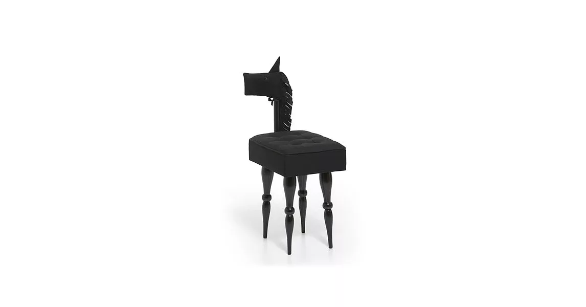 動物家俱椅-小馬椅黑