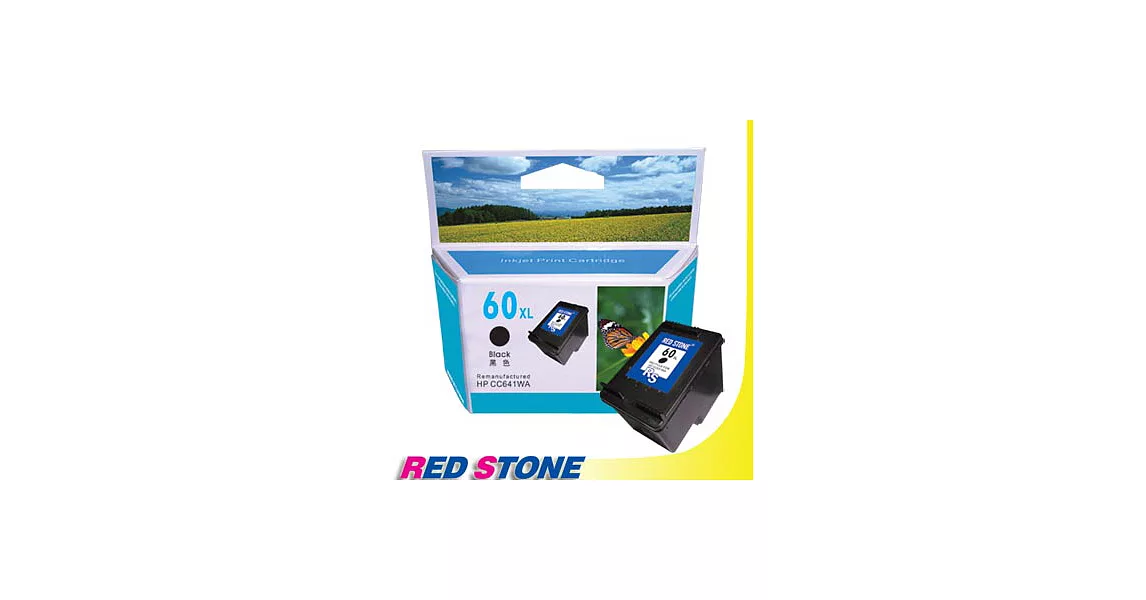 RED STONE for HP CC641WA環保墨水匣(黑色)NO.60XL＂高容量＂