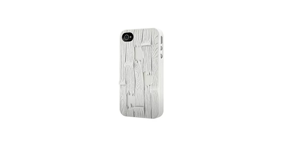 SwitchEasy Plank iPhone 4 / 4S 木片紋立體保護殼 -白色