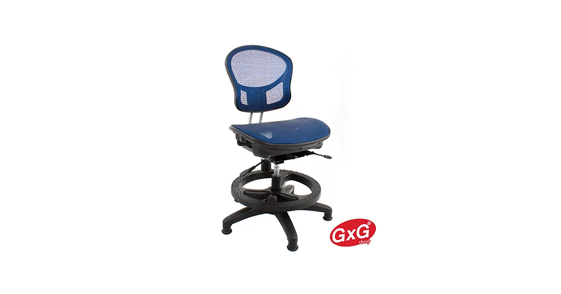 【GXG 傢俱】多功能透氣兒童成長全網電腦椅/學習椅/成長椅藍色
