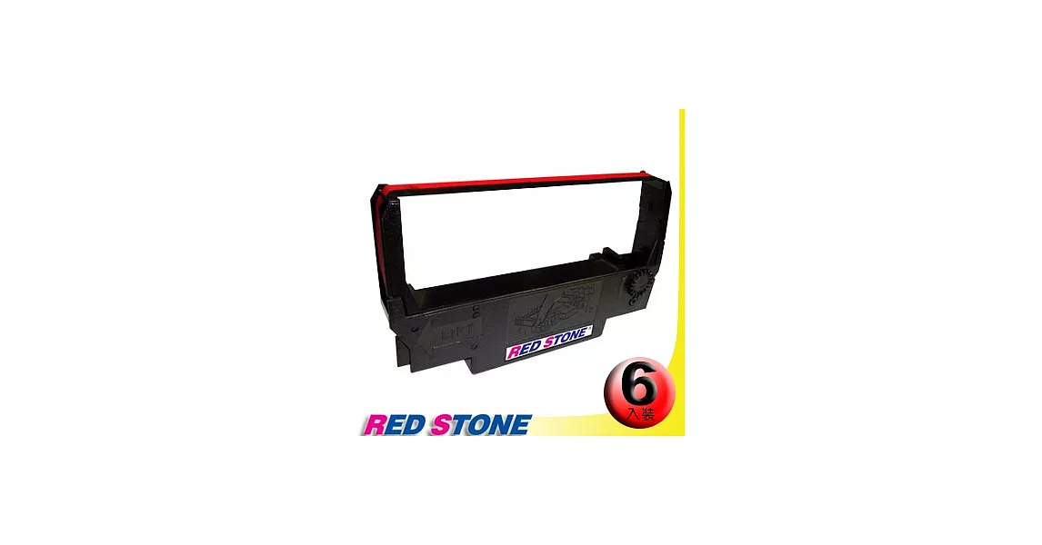 RED STONE for EPSON ERC30/ERC34/ERC38 收銀機/記錄器 色帶(1組6入)黑色＆紅色