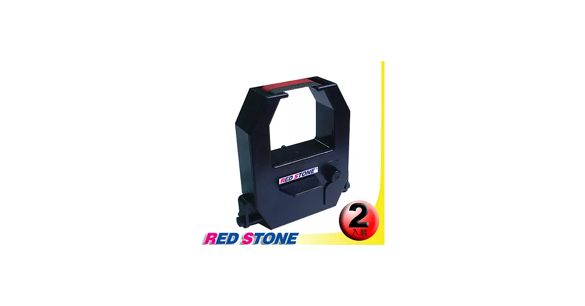 RED STONE for AMANO EX-3200．VEPTEX 895/900電子式打卡鐘色帶組(1組2入)黑色＆紅色