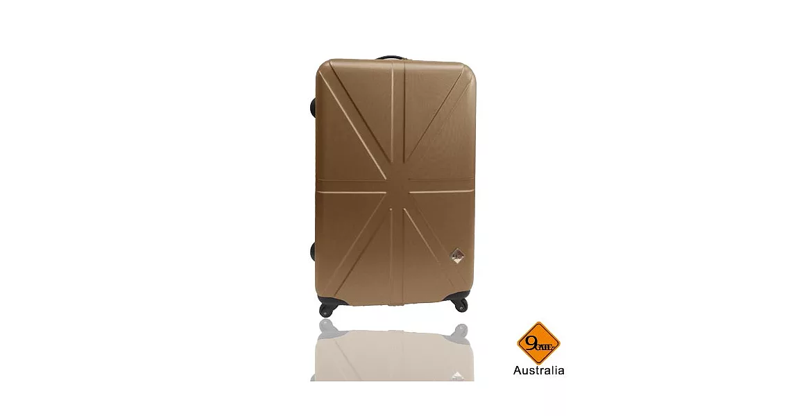 Gate9英倫系列ABS輕硬殼行李箱24吋金色