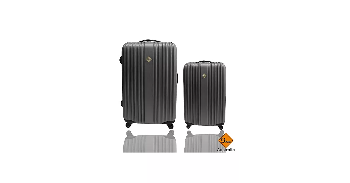 Gate9五線譜系列ABS霧面旅行箱/行李箱兩件組28+20酷灰色