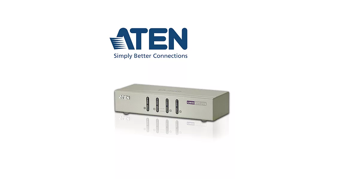 ATEN 4埠 USB KVM多電腦切換器 - 支援喇叭&麥克風 (CS74U)