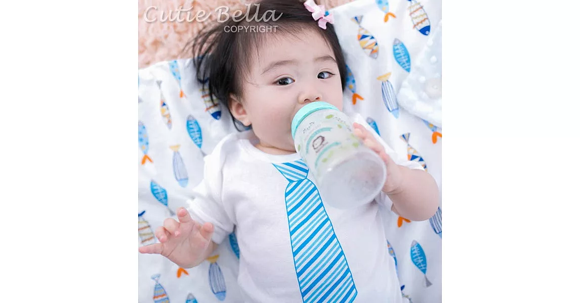 Cutie Bella包臀衣，Nectie-Stripe(6~12m)