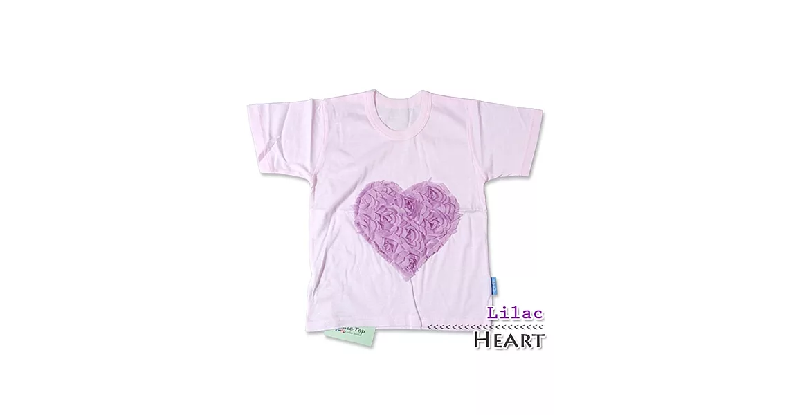 Cutie Bella短袖上衣/T恤-粉T Heart Lilac