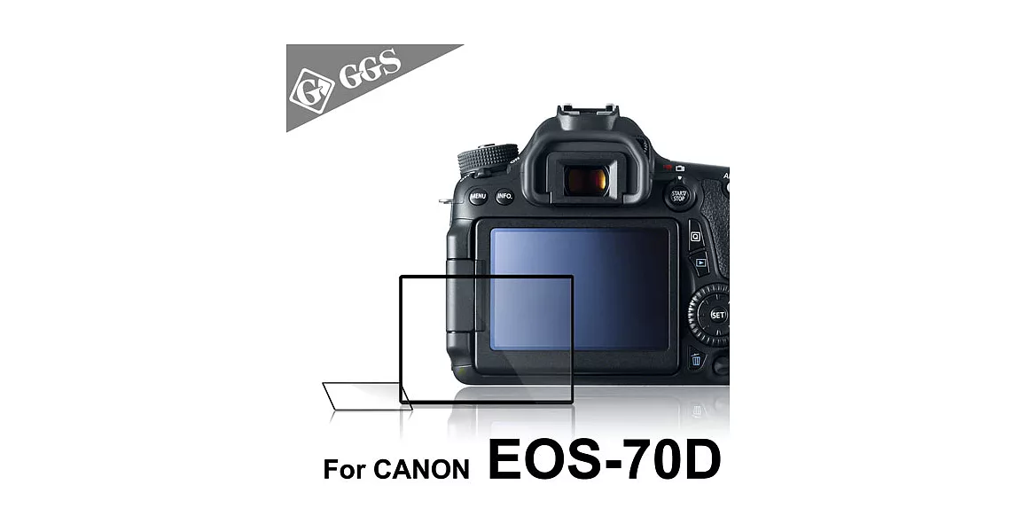 LARMOR防爆玻璃靜電吸附保護貼-CANON 70D/80D專用