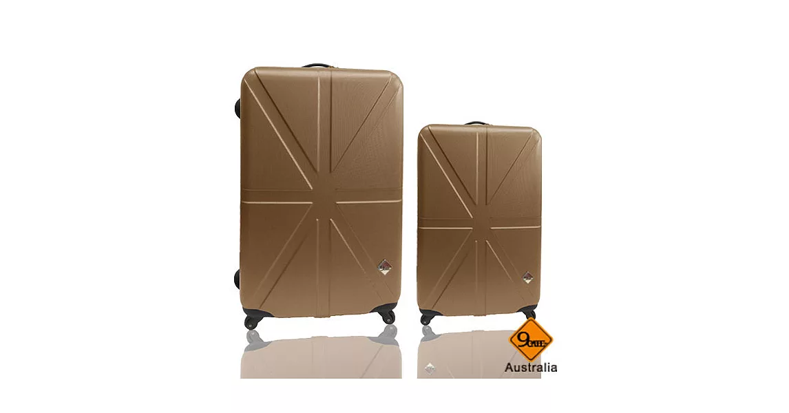 Gate9英倫系列ABS輕硬殼行李箱28+20吋兩件組金色