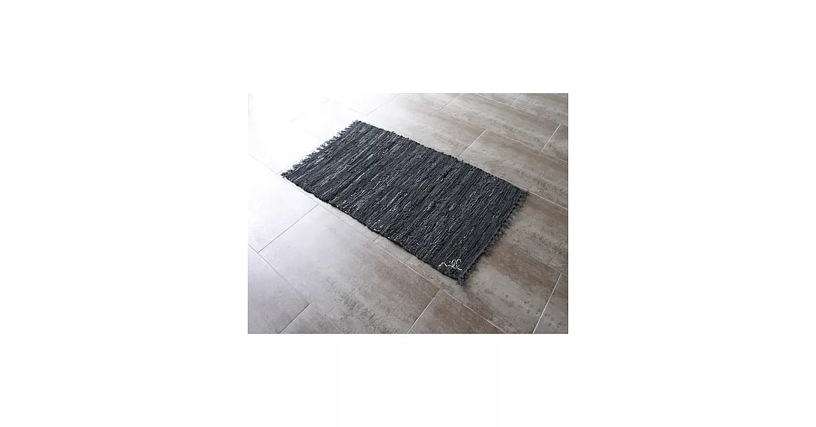 義大利 SENSATION 皮革編織地毯 160x230 (cm)BLACK