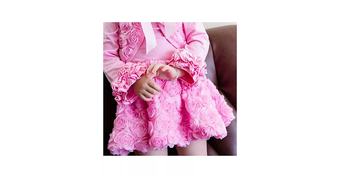 Cutie Bella玫瑰花短裙-Pink(100CM)