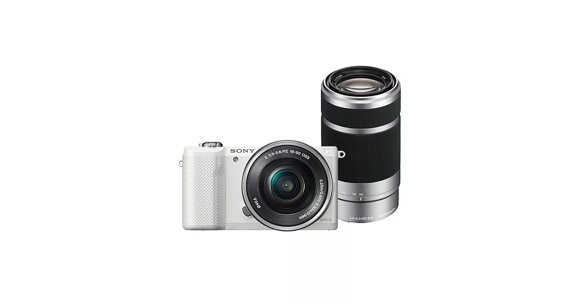 (公司貨)SONY A5000 16-50mm+55-210mm 變焦雙鏡組-送原廠電池+保護濾鏡/白色