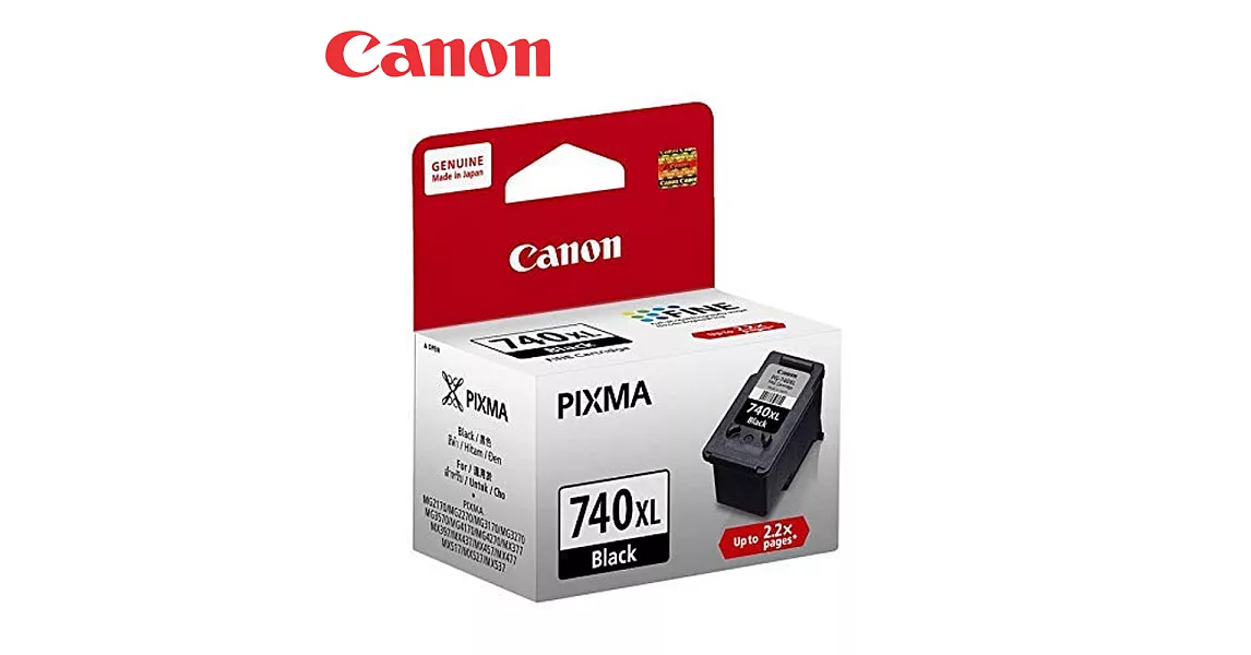 CANON PG-740XL 原廠黑色高容量墨水匣