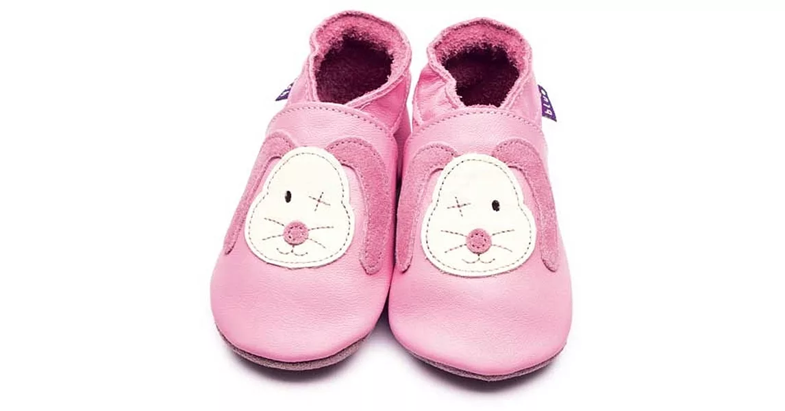 英國製Inch Blue，真皮手工學步鞋禮盒，Rafferty Rabbit-Baby Pink(6~12M)