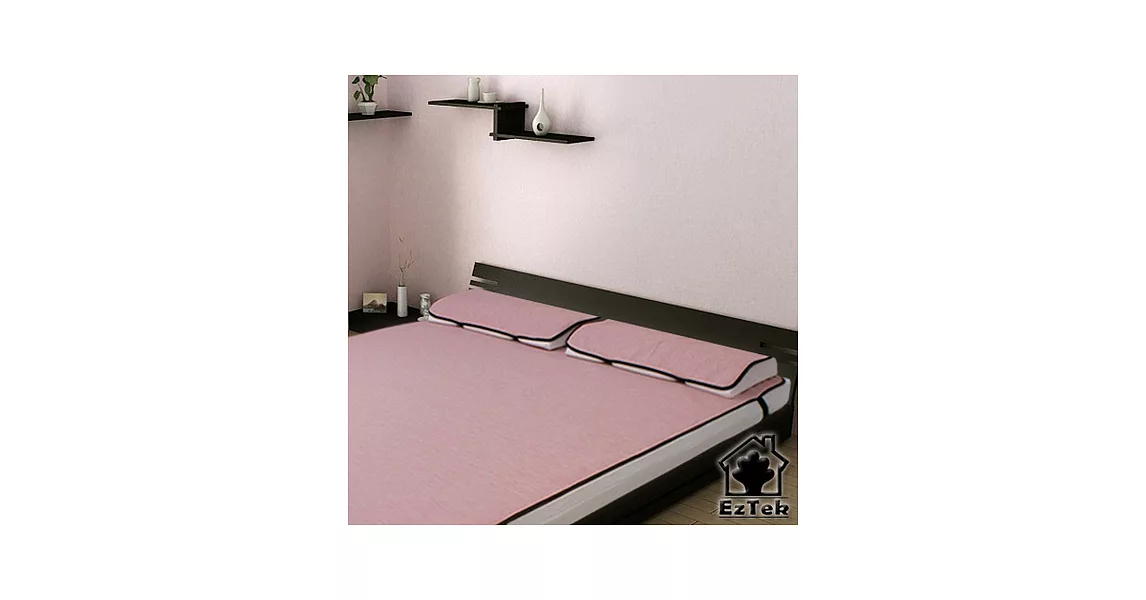 [輕鬆睡-EzTek] 涼感!和風紙纖-雙人加大套組-含枕套X2粉紅色
