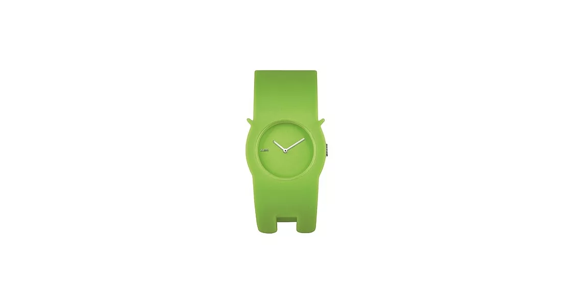 【ALESSI 】慵懶的貓造型手環錶 (綠 AEAL24002)