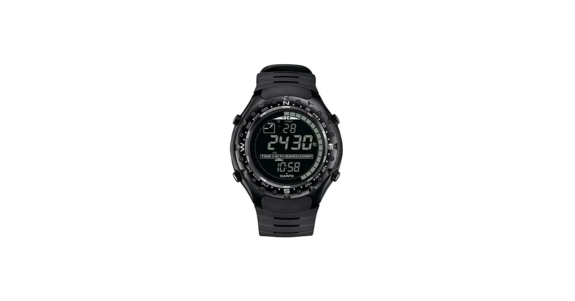 【SUUNTO】X-LANDER Black 拓荒者旅行錶.露營錶.登山錶(矽膠錶帶 SUSS012926110)