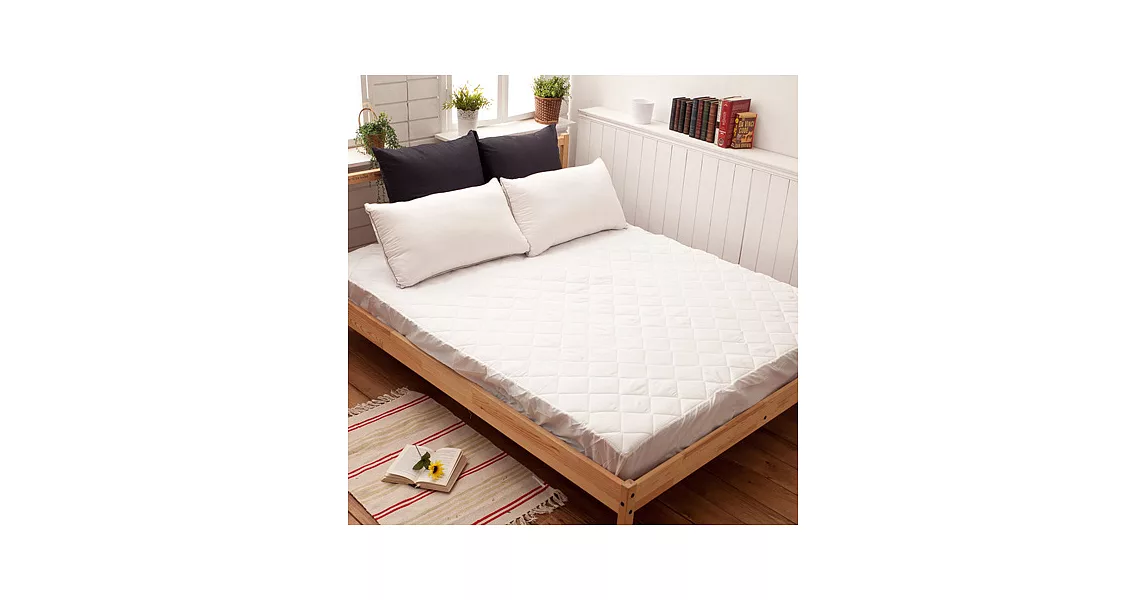 【葉月】台灣製 抗污型透氣保潔墊-單人3.5X6.2尺-白