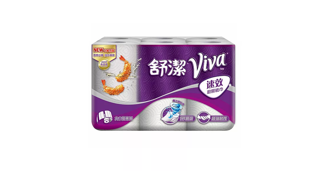 【量販組】舒潔家用廚房紙巾-貼心巧撕108張 (6卷x6串)