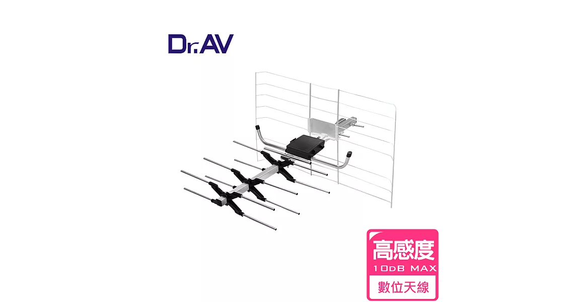 【Dr.AV】DX-5A 矩陣式 數位電視天線 (弱訊號區專用)