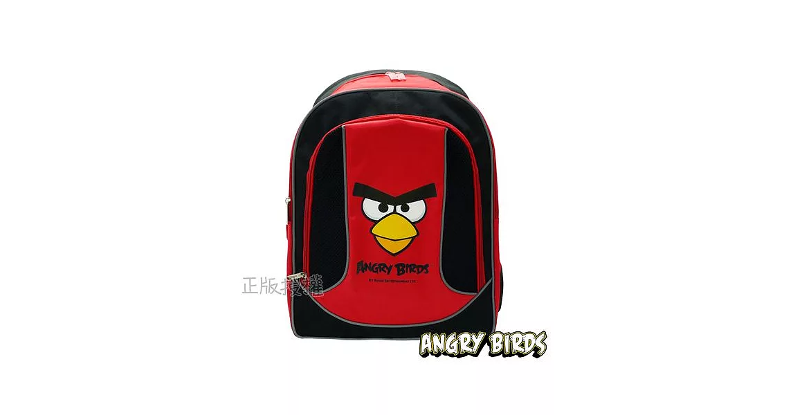 【Angry Birds】憤怒鳥㊣版授權 反光護背三層後背書包(三款)紅色款
